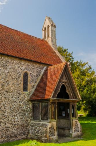 The north porch and bellcote