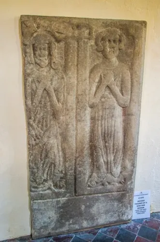 Incised figures of a couple, 1370