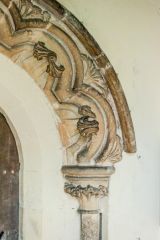 East capital and carving, south doorway