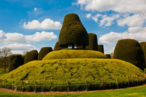 Topiary dominates the Packwood House gardens