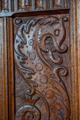 Monster carving, pulpit