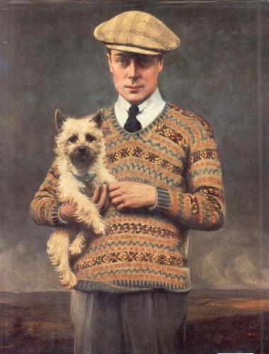 Edward, Prince of Wales in a Fair Isle jumper, 1925