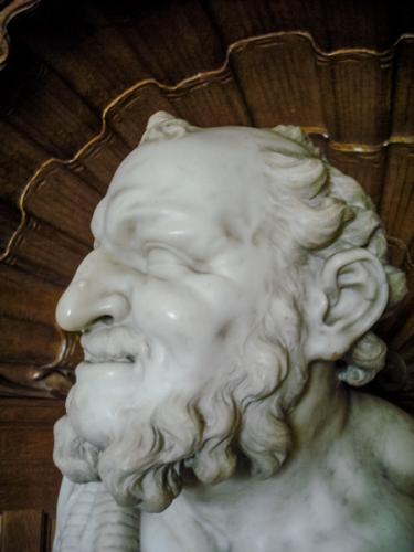 17th century bust of Democritus