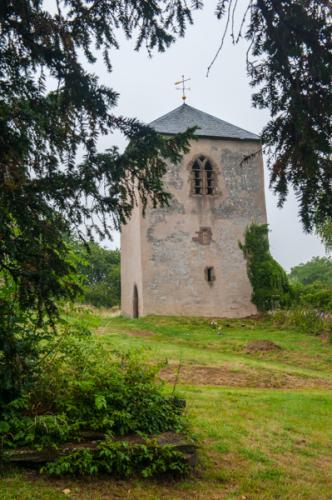 The fortified 13th-century tower