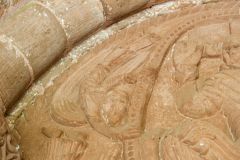 Upper left of the Norman tympanum
