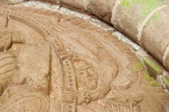 Upper right tympanum carving