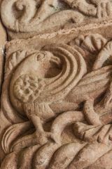 Bird on the east capital of the south doorway