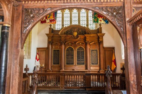 The reredos and chancel screen