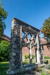 A ruined church window from St Thomas Hospital