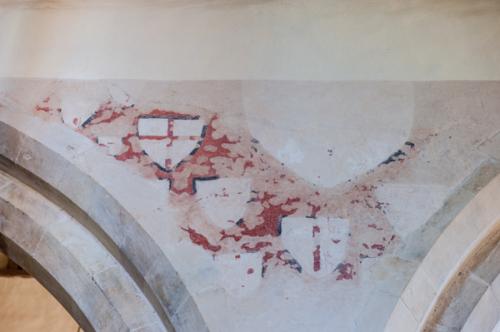 14th-century wall paintings, nave arcade