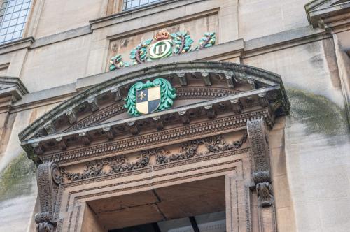 The ornate museum entrance