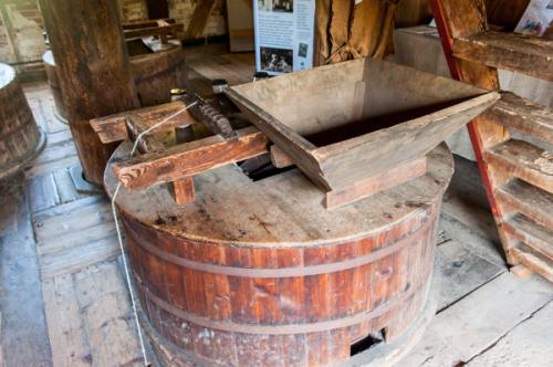One of 3 first-floor grindstones