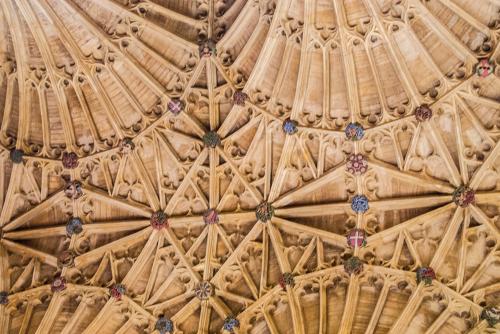The 15th-century nave roof