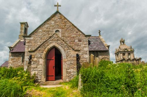 Entering the churchyard