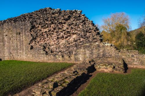 Foundation walls near the ruined castle gates