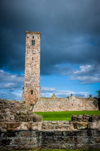 torm clouds over St Rule's Tower