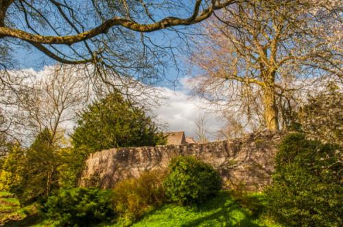 The castle wall and moat