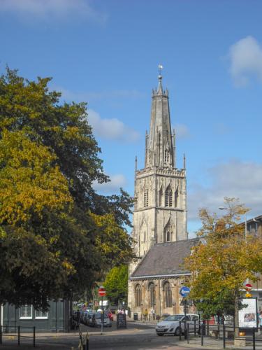 The west tower and spire
