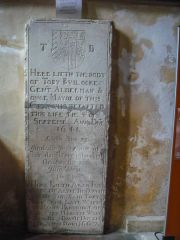 Toby Bulock grave slab, 1641