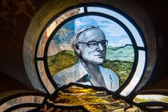 Peter Morgan stained glass, south porch