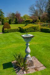 A sundial near the house
