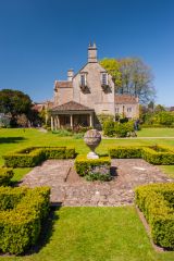 Formal lawns near the house