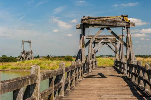 Landward Gate bridge and water defences