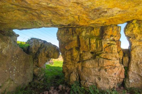 Within the burial chamber