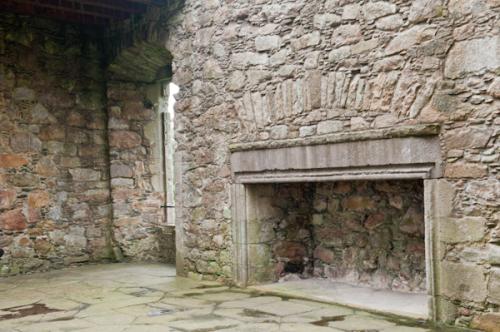 A fireplace in the Hall