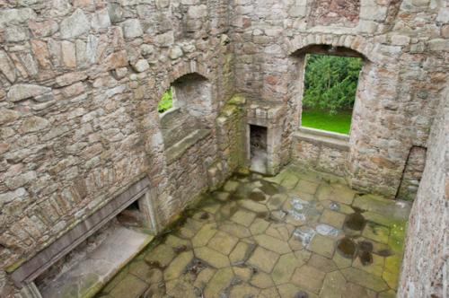 Looking down into the hall
