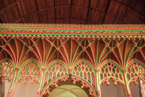 Detail of the carved screen