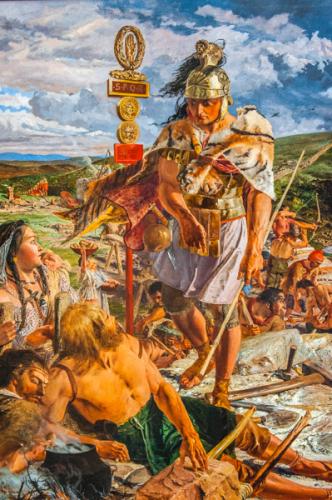The Building of Hadrian's Wall painting in the atrium