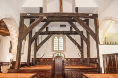 14th-century timber bracing for the bell tower