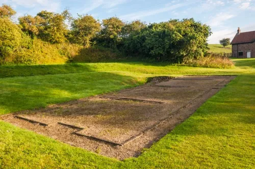 Foundations of Sir Charles Buck's farm building