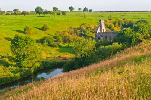 Wharram Percy from The Wold's Way