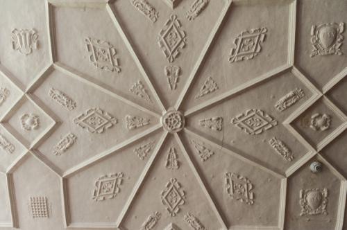 Ornate plasterwork in the hall