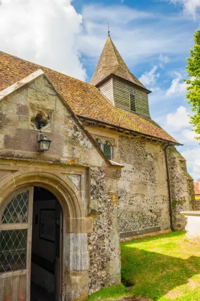 The porch and belfry