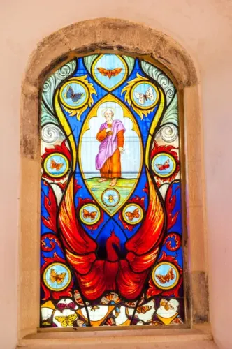 The Bee and Butterfly window