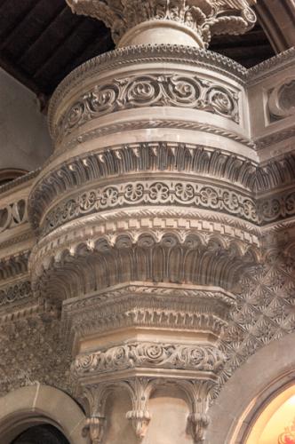 An ornate nave column