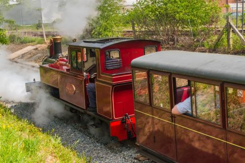 The Bure Valley Railway locomotive under steam