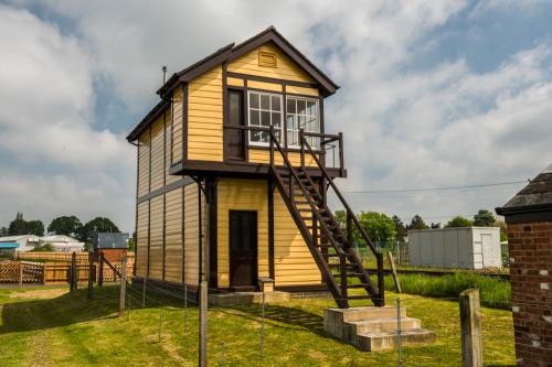 The signal tower at Wroxham station