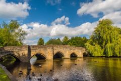The medieval bridge in Bakewell, Derbyshire