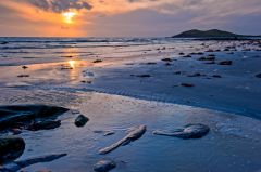 Sunset at Garrynamenie, South Uist