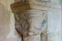 Grotesque carving, door jamb