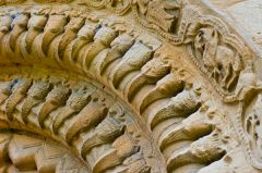 Beakhead carvings, west door