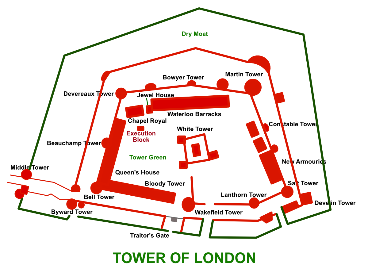 Tower of London map