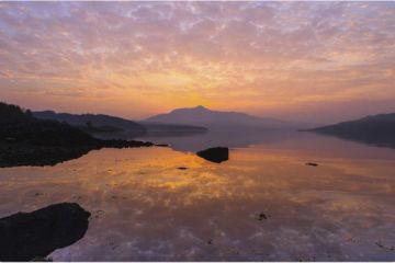 Sunrise over Loch Sunart, Scottish Highlands