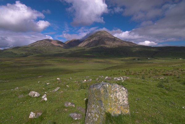 Stock photo of a ruined iron age enclosure at Cill Chriosd, near Broadford on the Isle of Skye, Scotland. Part of the Britain Express Travel and Heritage Picture Library, Scotland collection.