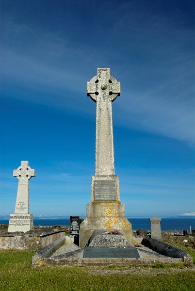 Photo of Flora MacDonald's memorial, Kilmuir cemetary, Isle of Skye, Scotland. Part of the Britain Express Travel and Heritage photo library.