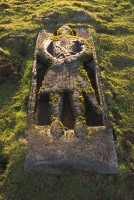 Stock photo of crusader grave at Skeabost on the Isle of Skye, Scotland. Part of the Britain Express Travel and Heritage Picture Library, Scotland collection.